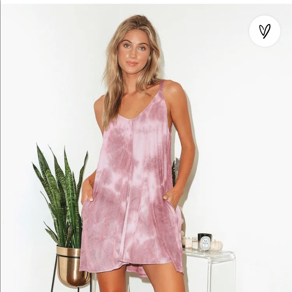 Lulu’s Ribbed Mauve Swing Dress